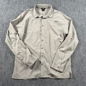 Eider Hiking Shirt Mens Medium Gray Long Sleeve Button Up Outdoor Performance